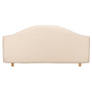 Headboard, Cream Faux Suede, Double