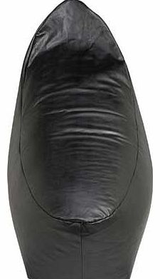 Large Banana Leather Effect Beanbag - Black