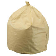 Large Bean Bag Faux Leather, Cream