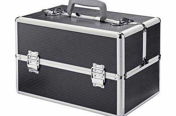 Large Black Aluminium Cosmetics Case