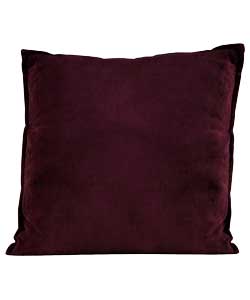 Large Chenille Cushion - Aubergine