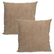 Large Chenille Cushion Mocha, Twinpack