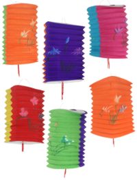 Large Chinese Paper Lantern - 12 Asst Shape/Colour