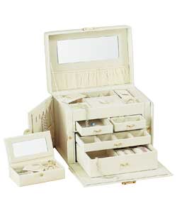 Large Cream Jewellery Box