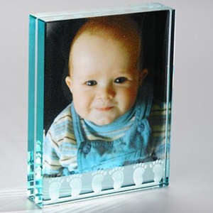 large Glass Baby Photo Frame