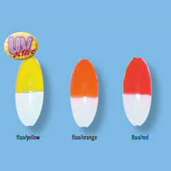 large Oval Glow Beads - fluo/red - 10mm