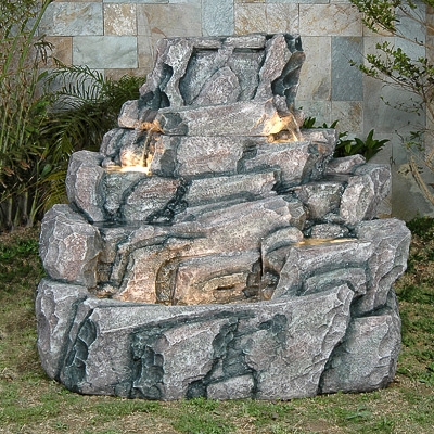 Large Wide Rock Water Feature