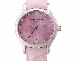 Lars Larsen Ladies Clara Steel Pink Watch