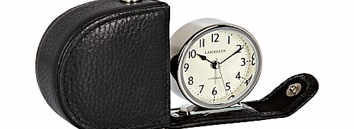Travel Alarm Clock in a Leather Case,
