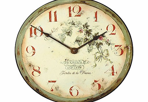 Lascelles Wine Wall Clock, Green, Dia. 36cm