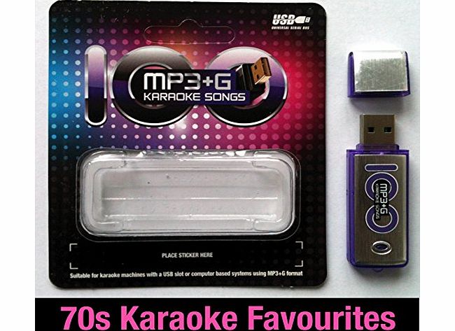 Laser Direct Karaoke USB Song Stick - 100 MP3 G Karaoke Favourites from the 1970s - For Karaoke Machines with a USB Drive Slot