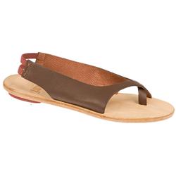 Female Insworth Leather Upper Leather Lining Flat in Brown