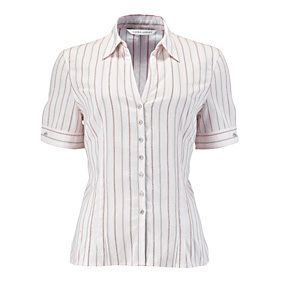 Laura Ashley SHORT SLEEVE STRIPE SHIRT