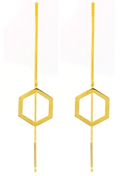 Promise Silver and Gold Plated Drop Earrings By