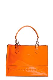 LAURA Large High Shine Zip Shopper with Make-up