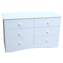lauren 6 Drawer Chest - White