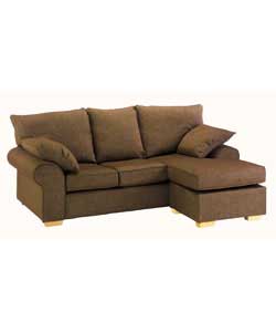 Lauren Corner Group and Metal Action Sofabed - Chocolate