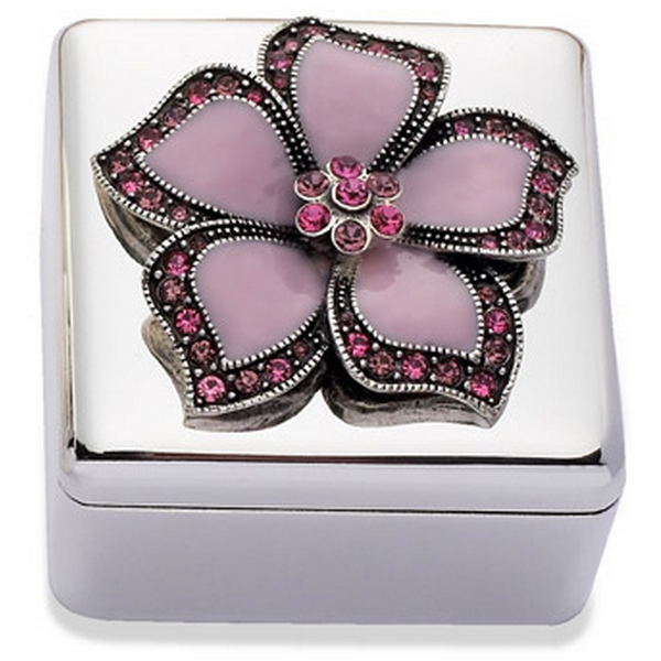 Lauren Lee Pink Flower Trinket Box by