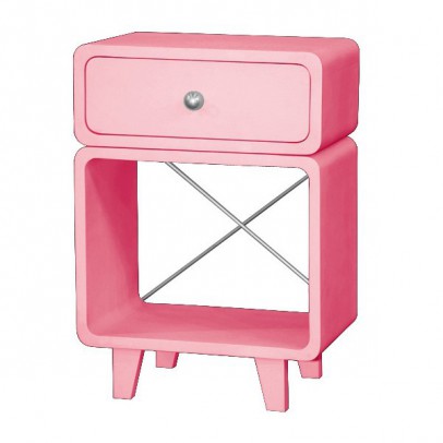 Laurette Zzz Bedside Table - Vintage Pink `One size
