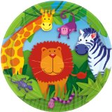 Lavington Party 8 Paper Plates 22.8cm - Wild Kingdom