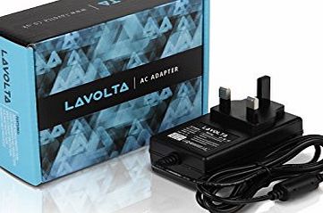 Lavolta 12V Power Supply for WD TV Live TV Mini Elements Play Western Digital Media Player HDD Hard Disk Drive - Replacement Adaptor AC Adapter Mains Charger PSU with UK Plug