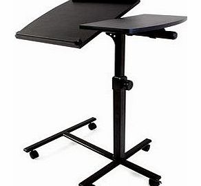 Laptop Table Desk with Mouse Board - Black