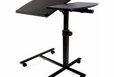 Original Lavolta Universal Projector Floor Stand Base Trolley Laptop Table Desk - Adjustable-Angle Swivel Top - Adjustable Height - Metal Frame - Easily Moved by Casters - Black
