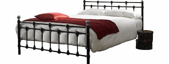 Oxford Small Double (4ft) metal bed frame - black/chrome