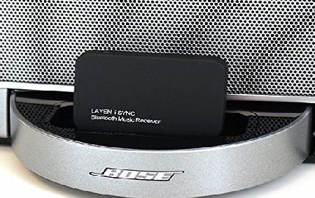 LAYEN i-SYNC - Bluetooth Audio Adaptor / Bluetooth Receiver For Docking Stations - Stream Music Wirelessly From Your Bluetooth Device: iPhone, iPad, Smartphone, Tablet, MP3 Player