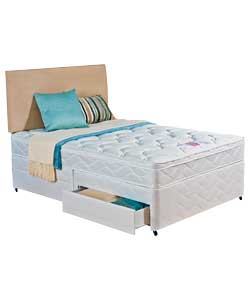LAYEZEE Beds Bliss Memory Single Divan - 2 Drawer