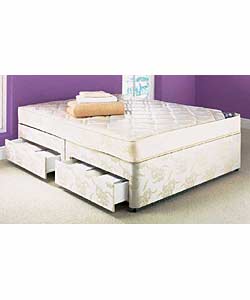 LAYEZEE Beds Posture Zone Double Divan with 4 Drawers