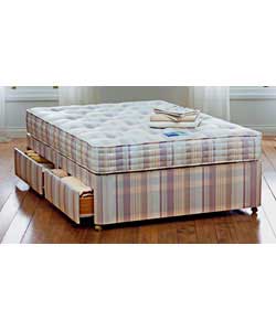 layezee Super King 1000 Pocket Latex Divan - 2 Drawers