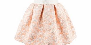 Lazy Francis Sky Flower orange jacquard skirt