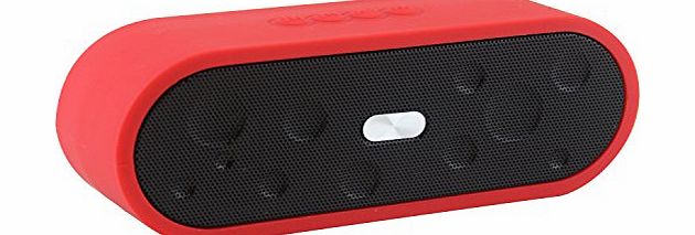  New Bluetooth Speaker for AT&T Apple iPad Mini 2 (with Retina Display) Portable Water Resistant Mini Wireless Music System Built-in Microphone Hand-free Wireless Speaker (Red)