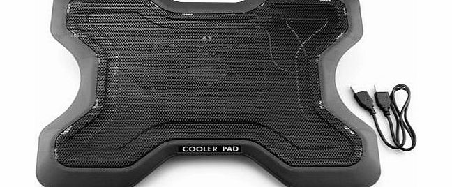 LB1 HIGH PERFORMANCE  Super Cooling Pad with Single Large Fan for Laptop Notebook (Black) Aluminium Cooling Fan System
