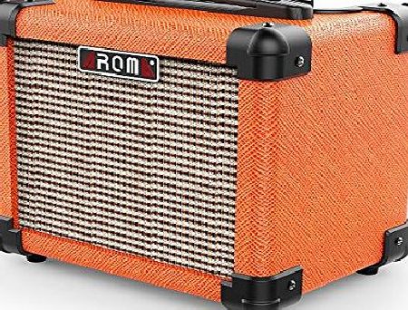 LC Prime Aroma Guitar Amp 10W Mini Portable Amplifier Speaker Accept 1/4`` Guitar Cable for Acoustic Electric Guitar, Electric Guitar, Electric Violin synthetic plastic orange, by LC Prime
