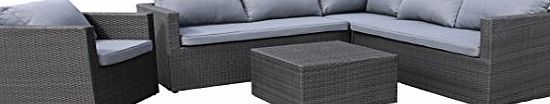 5pc Design Rattan Wicker Weave Garden Furniture Patio Conservatory Sofa Lounge Set