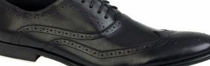 LD Outlet MENS ITALIAN DESIGNED BROGUES FORMAL SMART LACE UPS FAUX LEATHER GENTS SHOES BLACK SIZE 7