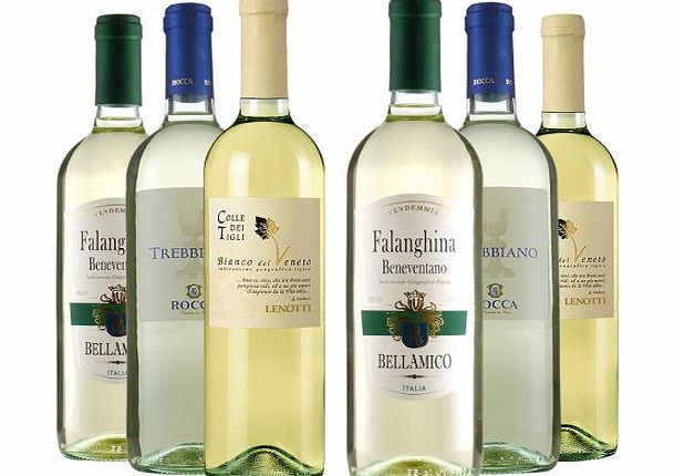 Le Bon Vin Italian White Wine Selection Mixed Case Non Vintage 75 cl (Case of 6)