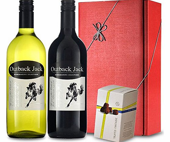 Le Bon Vin Outback Jack Wine and Truffles Twin Gift Box