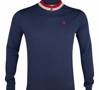 Le Coq Sportif Pull Over Zip Knit - Eclipse
