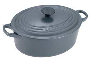 LE CREUSET 25cm Oval Cast Iron Casserole Granite