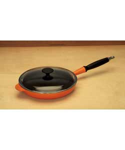 26cm Fry Pan with Free Lid - Orange