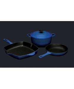 Casserole, Grillet and Omelette Pan - Blue