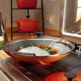 Le Creuset Cerise Wok with Lid 36cm