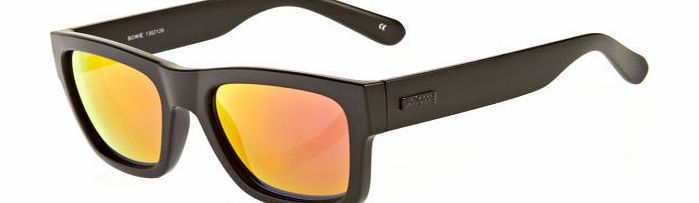 Le Specs Bowie Sunglasses - Matte Black/Red Revo