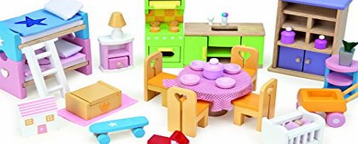 Le Toy Van Dolls House Wooden Accessory set - Starter Furniture