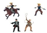 Le Toy Van Exclusive to Amazon.co.uk. Le Toy Van - Papo Cowboys (Cowboy with Moustache / Cowboy with 2 Colts / Cowboys Horse with Saddle / Sheriff / Cowboy with Lasso )