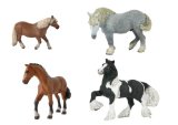 Exclusive to Amazon.co.uk. Le Toy Van - Papo Horses Set 2 (Shetland Pony / Percheron Horse / Competition Horse / Irish Cob )