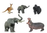 Le Toy Van Exclusive to Amazon.co.uk. Le Toy Van - Papo Wild Animals Set 2 (Kangaroo/ Elephant Calf/ Gorilla / Trumpeting Elephant/ Hippopotamus)